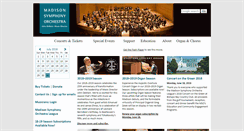 Desktop Screenshot of madisonsymphony.org